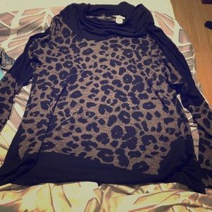 Cow neck over sized sweater